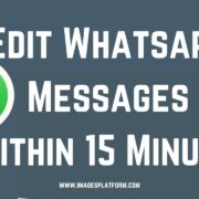 Whatsapp Feature Edit Sent Messages