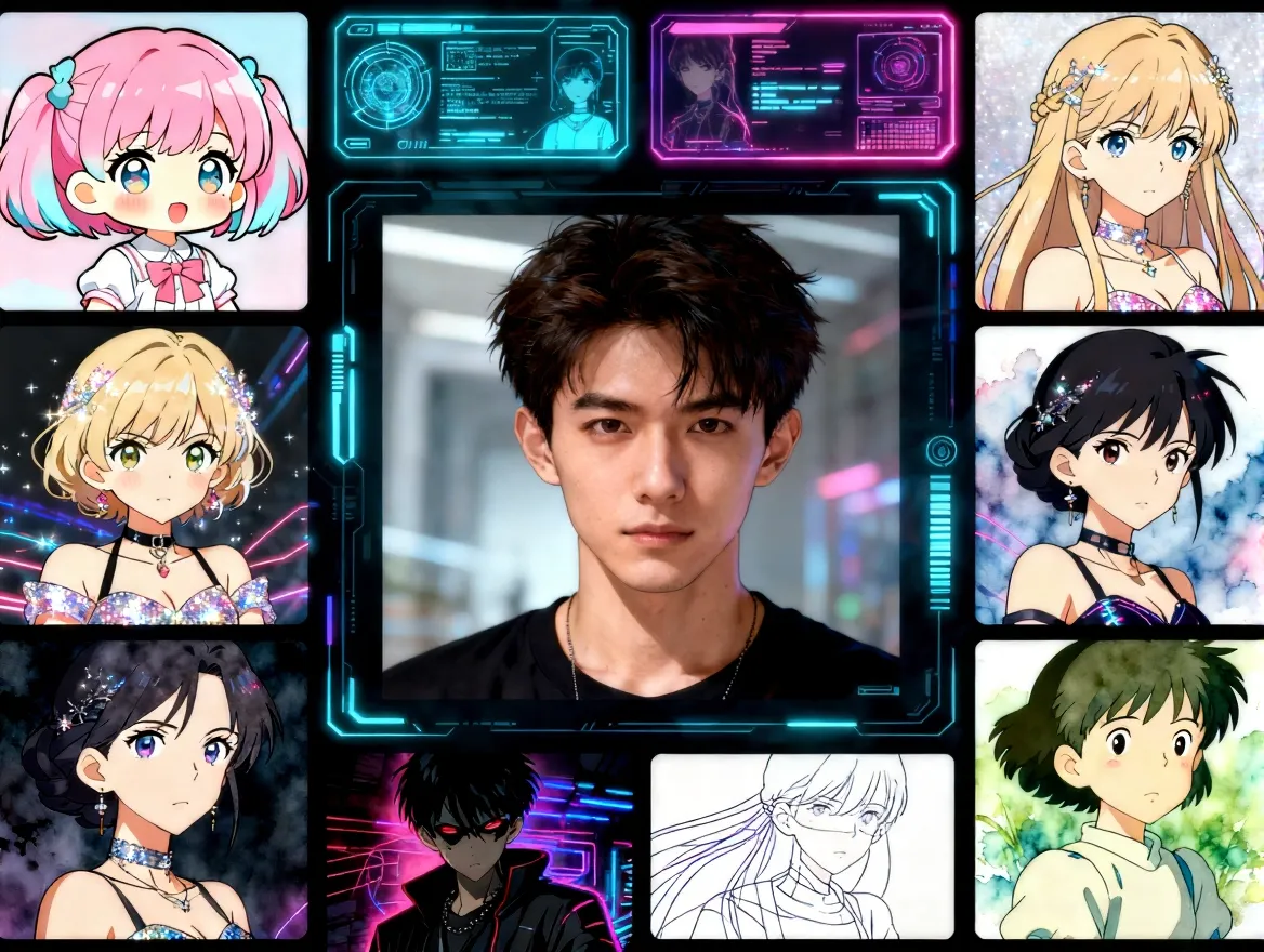 (Apply Multiple Anime Art Styles with PixNova AI Photo to Anime)
