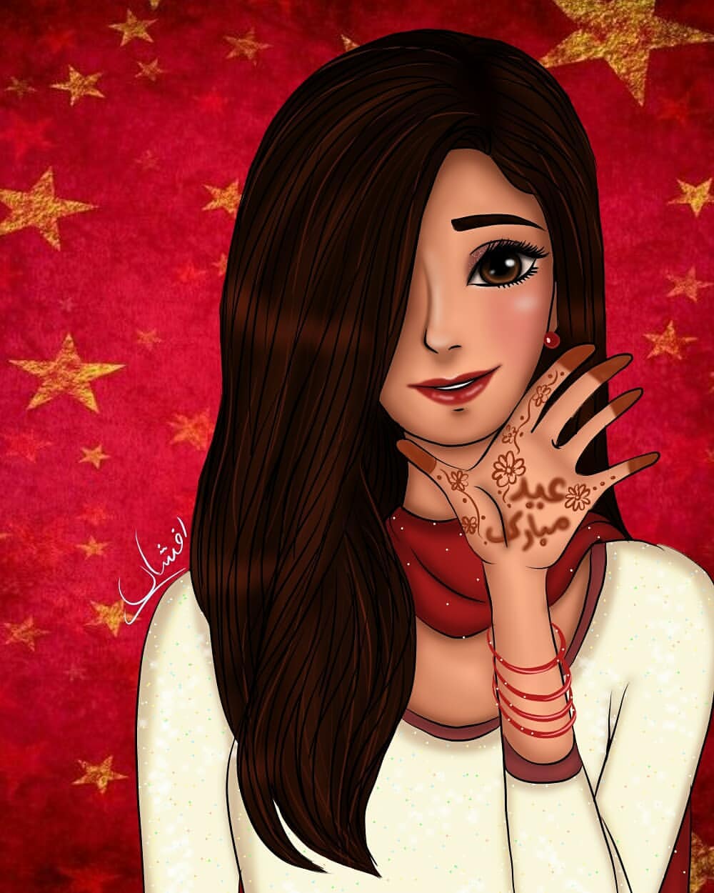 Ramadan Kareem Eid Mubarak Girl Art Ramadan Kareem Eid Mubarak Girl Art