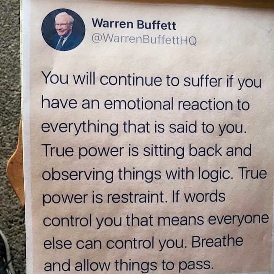 Warren Buffett Life Lesson About Emotions