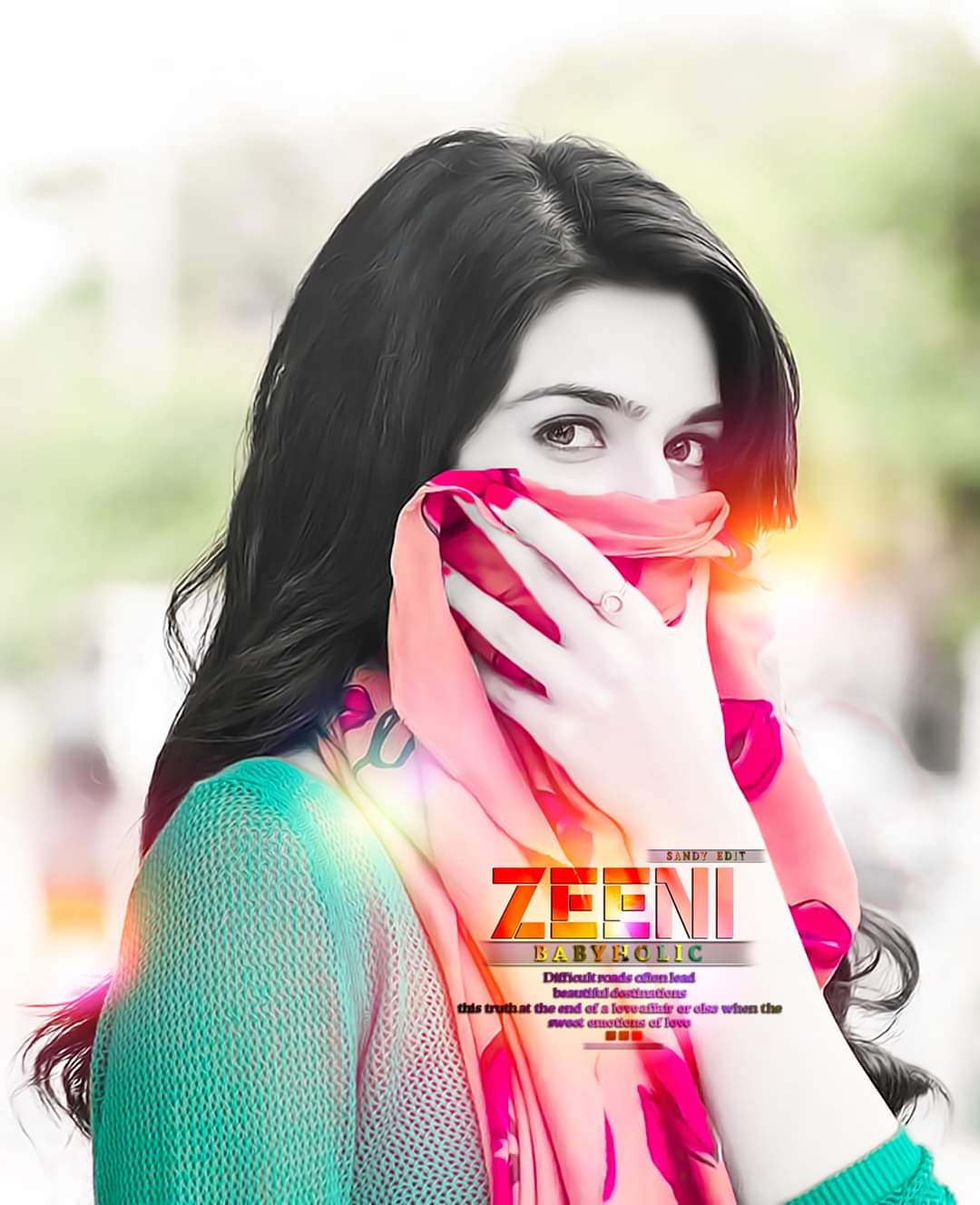 Hidden Face Girl Dp With Name Zeeni
