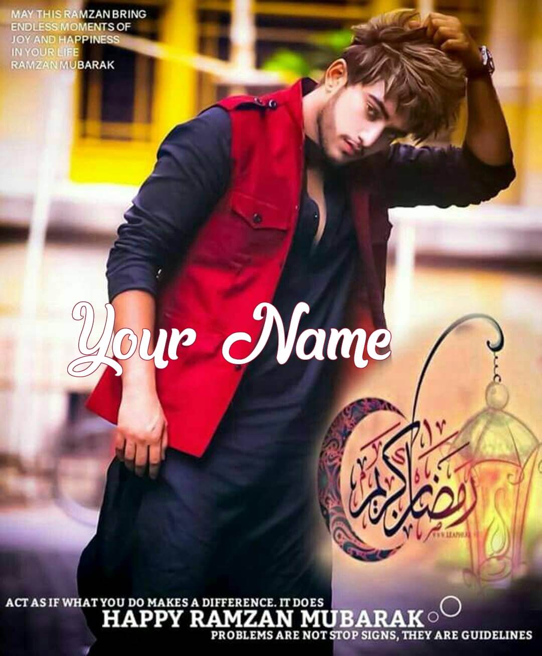 Write Name On Dashing Boy Ramadan Dp