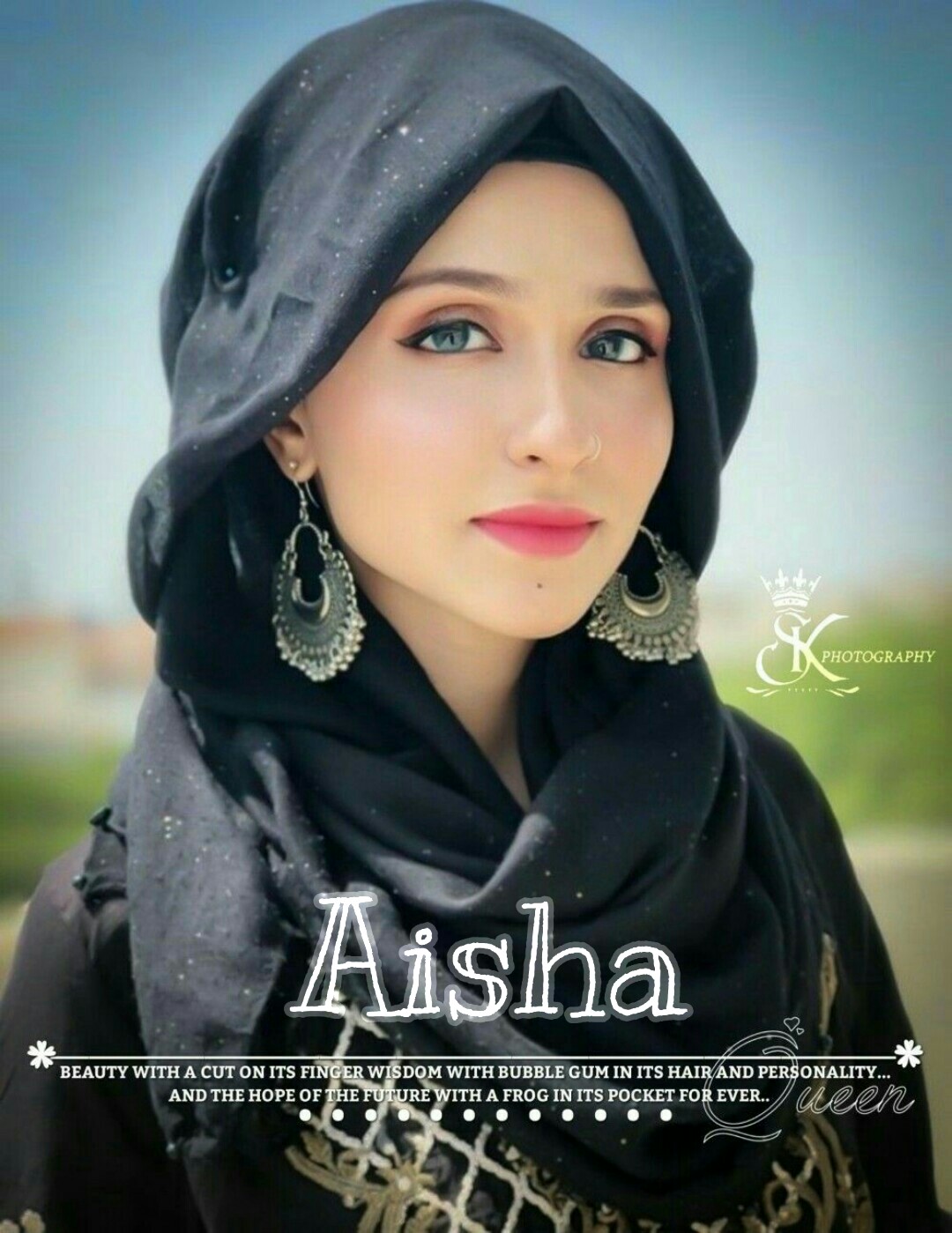 Hijab Babe Aisha Name Dp