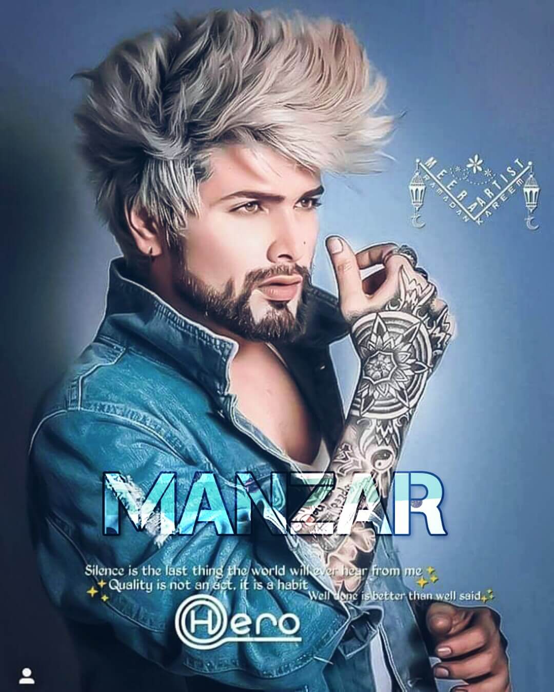 Stylish Boy Manzar Name Dp And Wallpaper Images