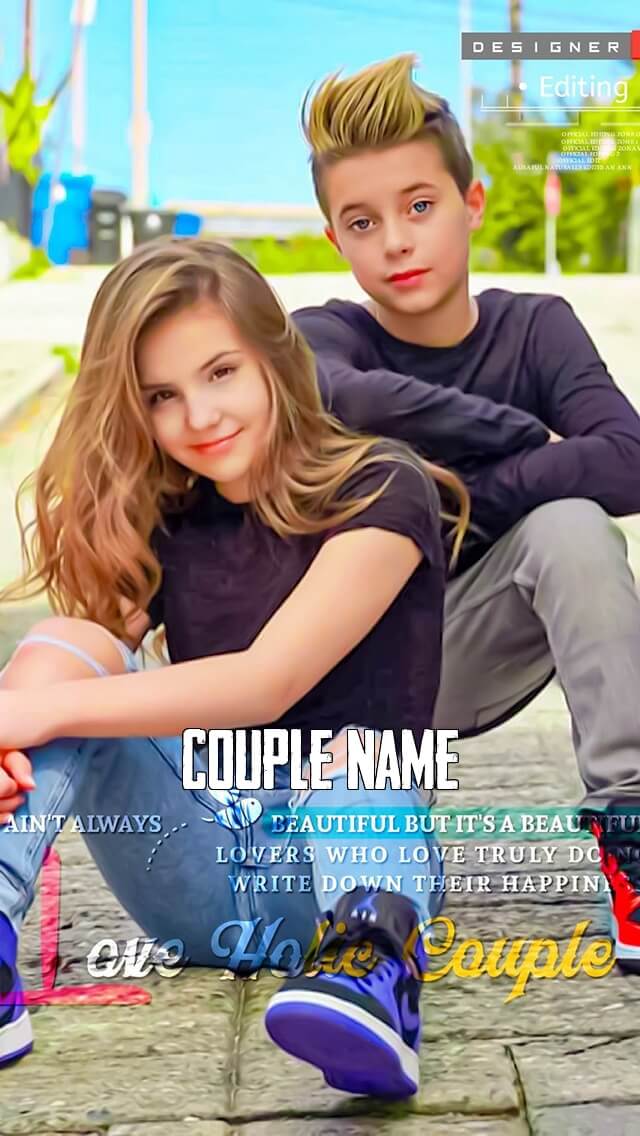 Cute Kids Couple Iphone Wallpaper For You With Name Edit