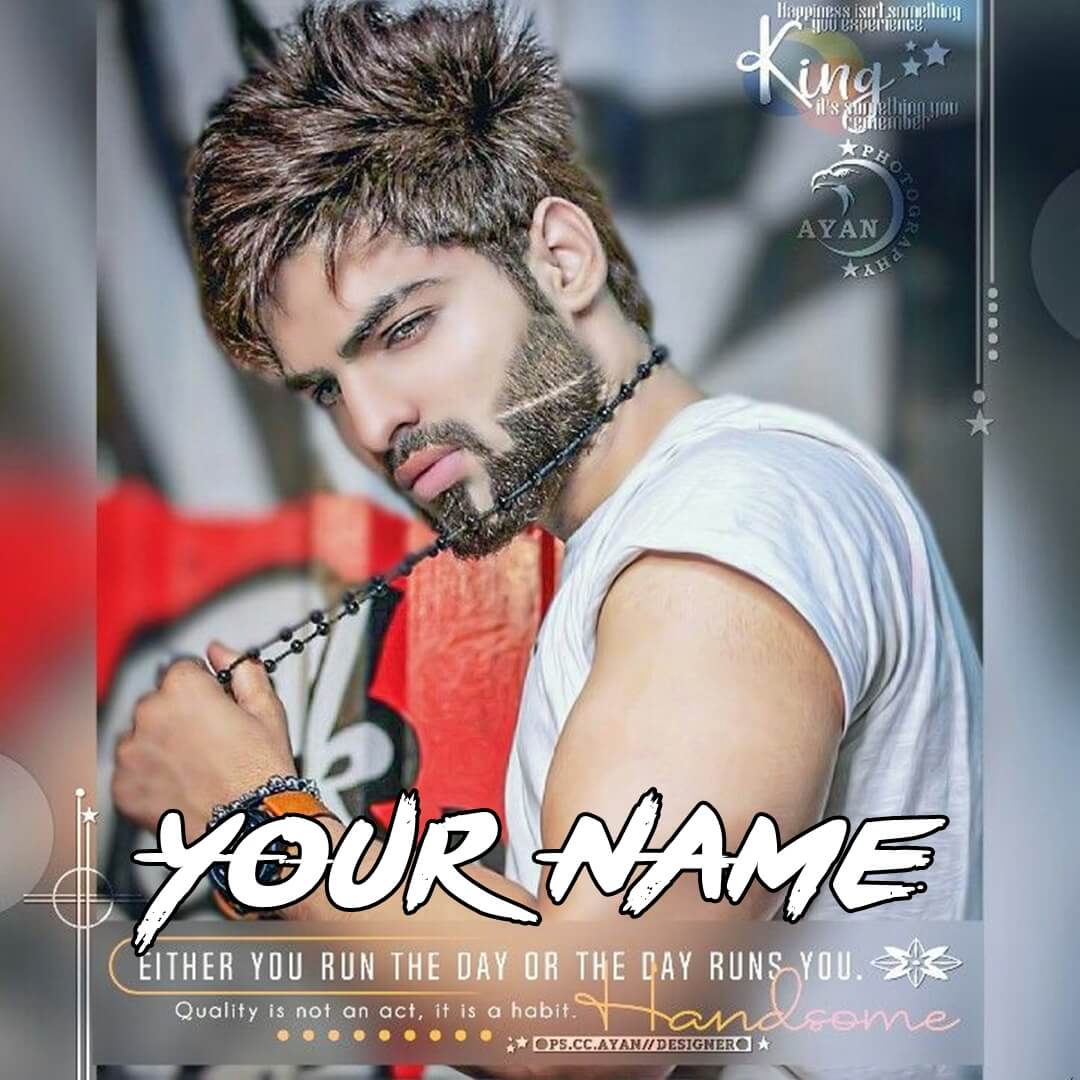 Write Name Or Any Text On Attitude Boy Dp For Instagram
