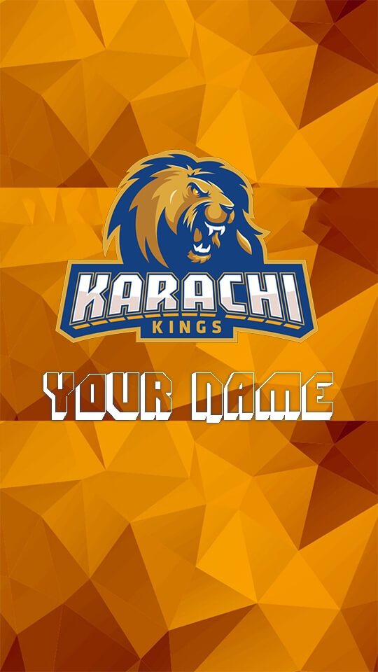 Karachi Kings Android Wallpaper Dp With Your Name