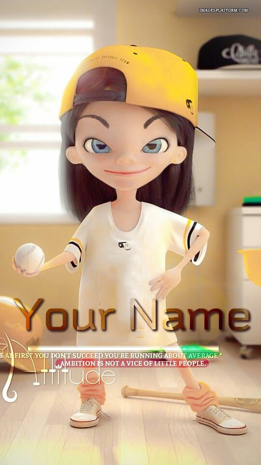 Cute Cartoon Android Wallpaper With Name Editing