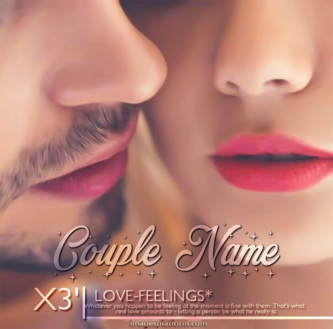 Romantic Couple Love Feeling Name Wallpaper