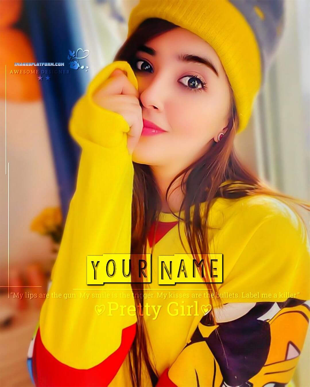 Stylish Cute Yellow Dp For Girls For Social Profile Picture