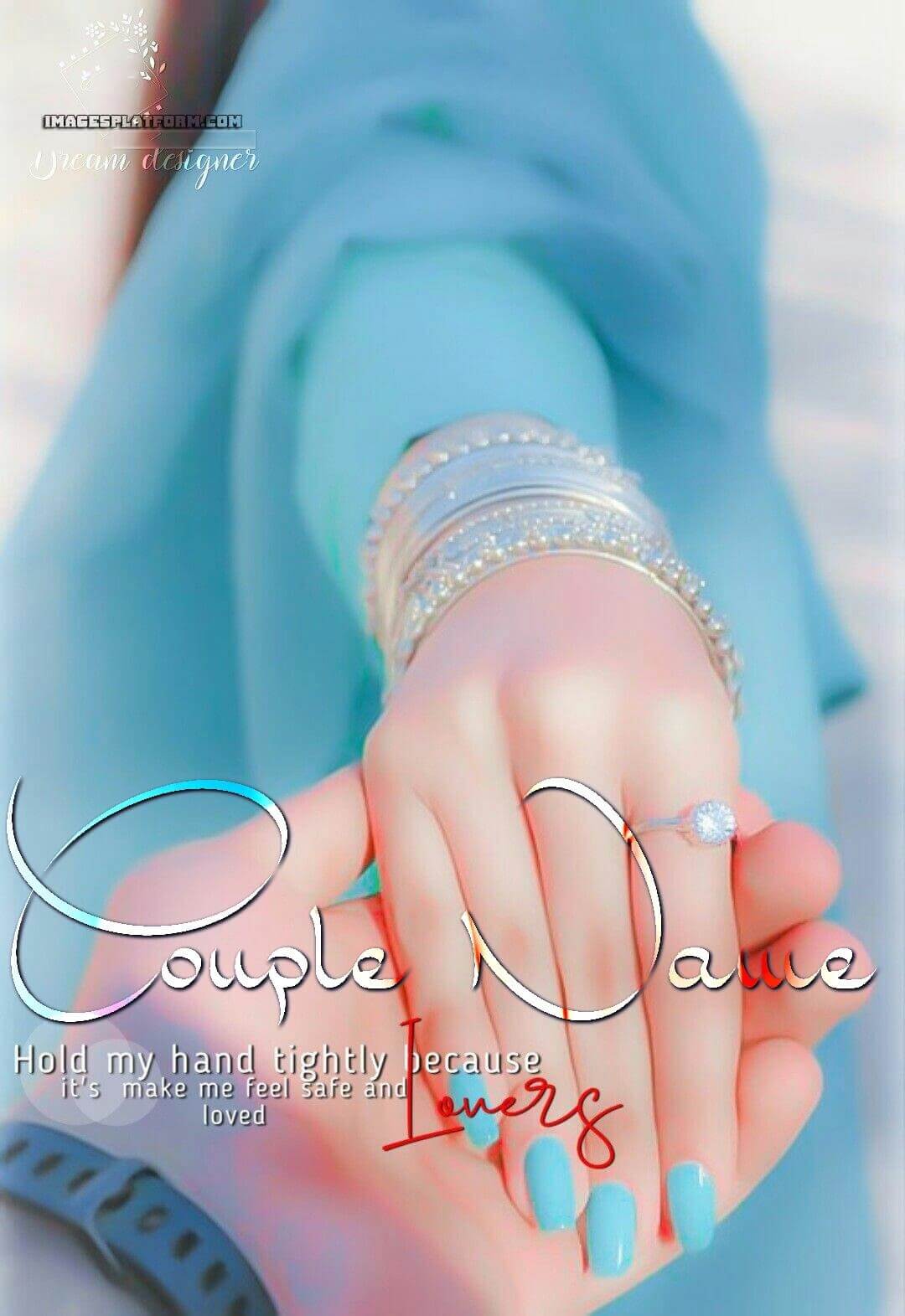 Indian Wedding Couple Holding Hands Images With Name Editing