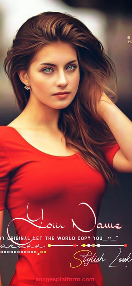Stylish Girl Dp And Mobile Wallpaper With Name
